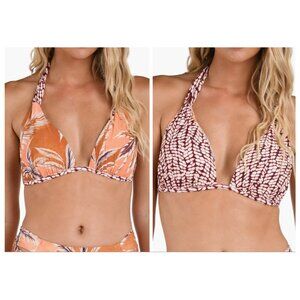 La Blanca Sandy Cove Reversible Bikini Top NWT size 12 Beach Cruise Vacation